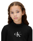 Calvin Klein Maglia a Collo Alto Slim junior IG0IG03044BEH Nero - logo