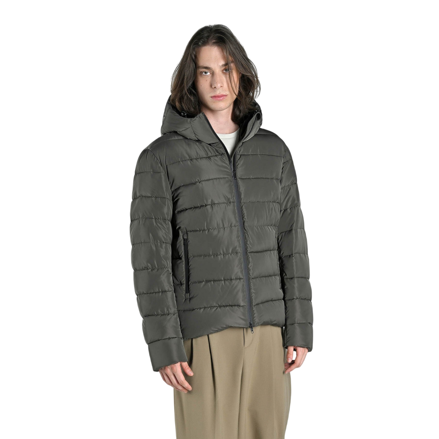 Canadian giubbotto trapuntato impermeabile da uomo con cappuccio Brochet CN.G224080/OLNI vede oliva