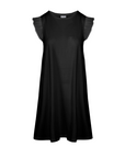 Censured abito corto da donna con maniche voulant AWC273TJSGE 90 nero