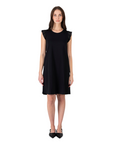 Censured abito corto da donna con maniche voulant AWC273TJSGE 90 nero