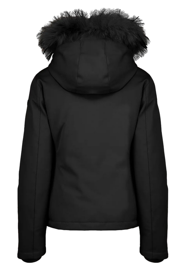 Censured giacca in softshell bonded invernale con cappuccio e pelliccia JW6236TNEP 90 nero