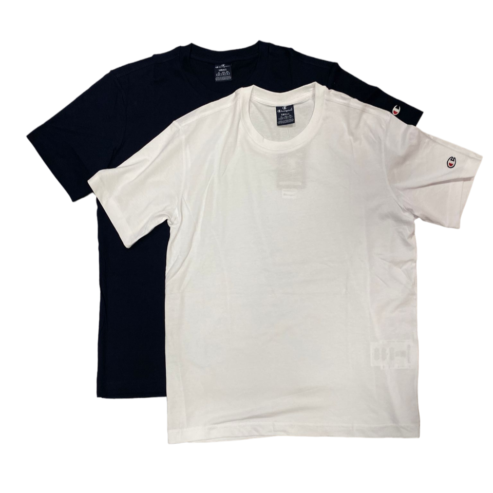 Champion 2 magliette manica corta da uomo 219844 bianco nero