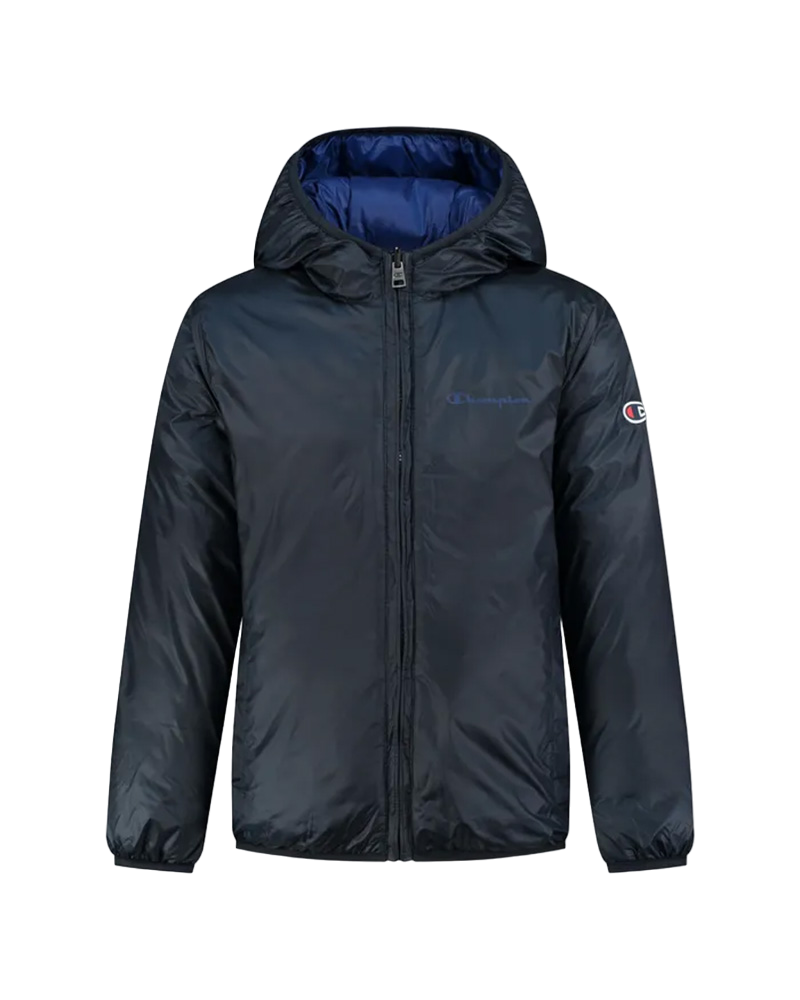 Champion Giubbotto con cappuccio reversibile 306570 BS501 blu-azzurro