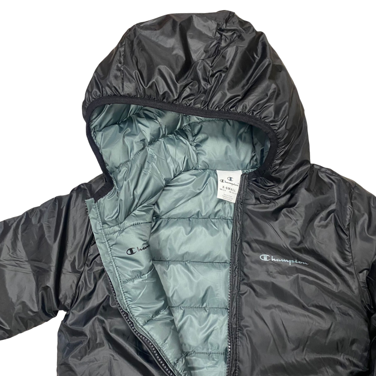 Champion Giubbotto con cappuccio reversibile 306570 NBK/BLG nero-blu