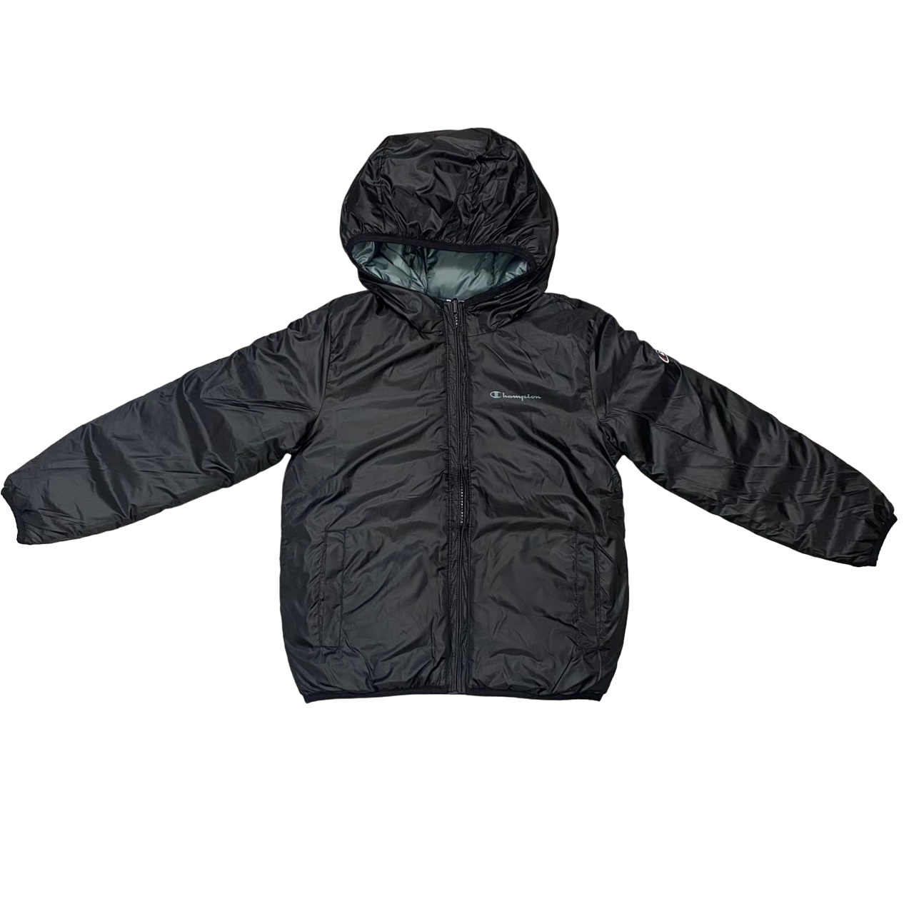 Champion Giubbotto con cappuccio reversibile 306570 NBK/BLG nero-blu
