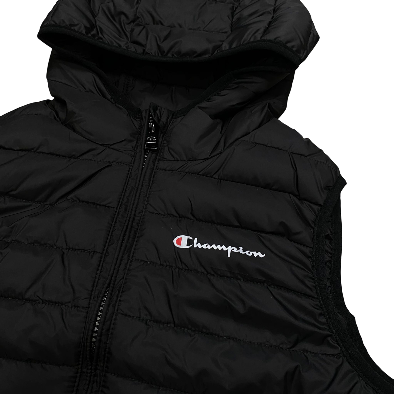Champion giubbino smanicato junior con cappuccio 307134_KK001 nero