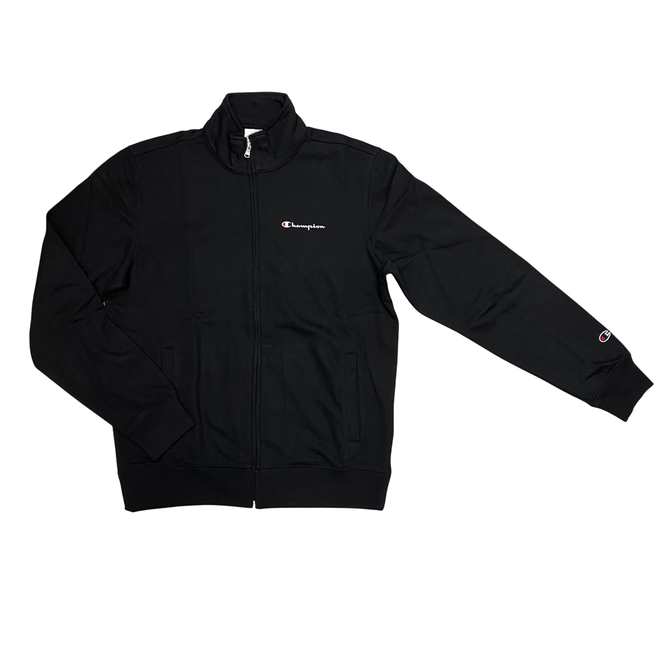 Champion tuta sportiva da uomo in cotone garzato con cerniera intera 221163 KK001 nero