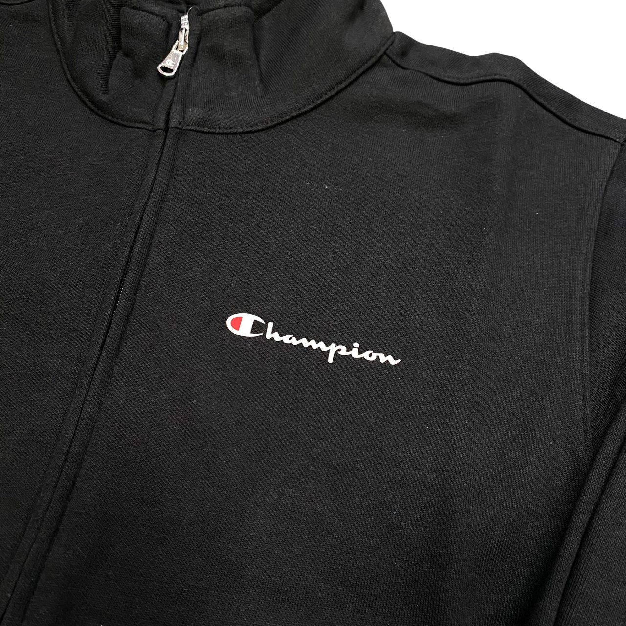 Champion tuta sportiva da uomo in cotone garzato con cerniera intera 221163 KK001 nero