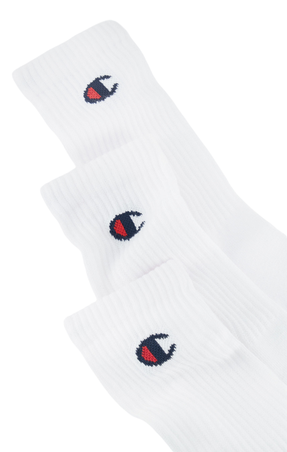 Champion calza sportiva media altezza U24558 WW001 bianco. Confezione da 3 paia