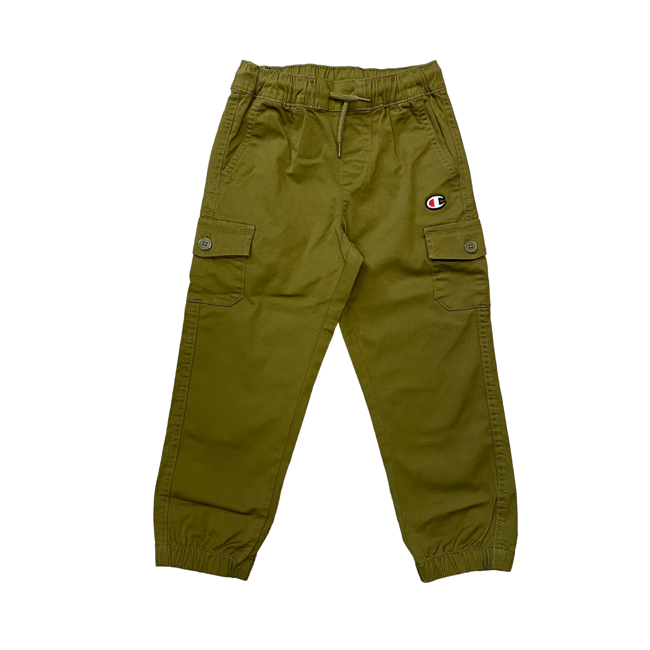 Champion pantalone sportivo Cargo con elastico e tasconi da ragazzo 306767 GS573 verde oliva