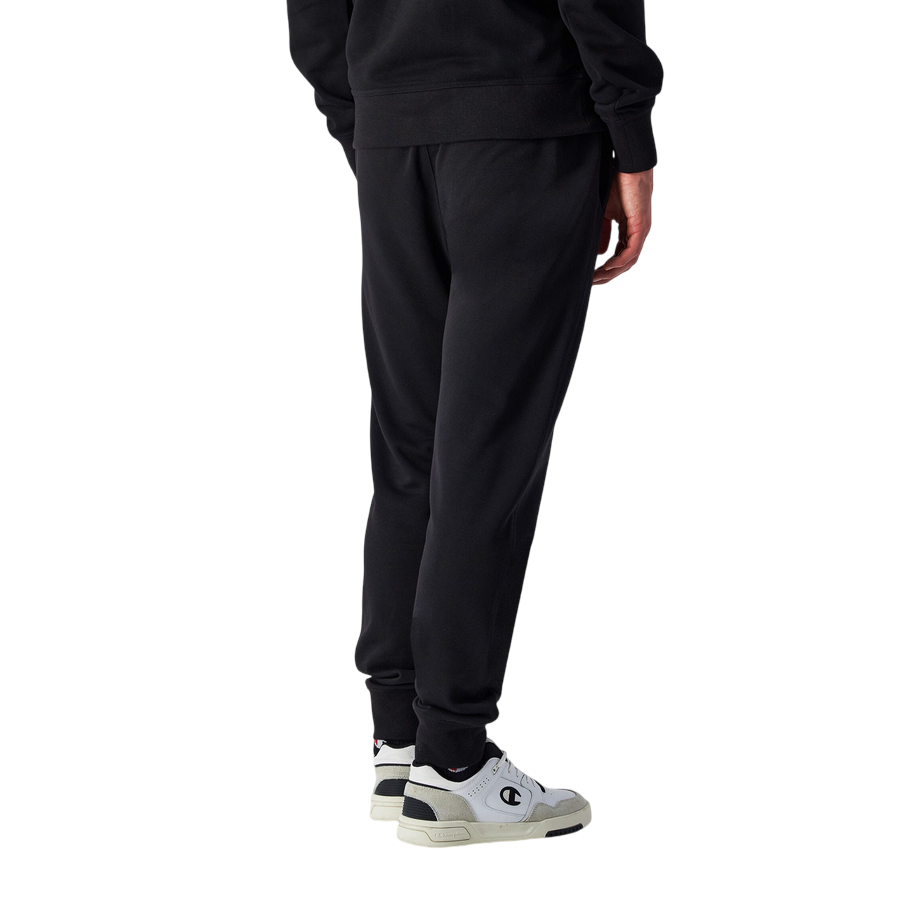 Champion pantalone sportivo da uomo con polsino a coste alla caviglia Jogger slim fit 220733-KK001 nero