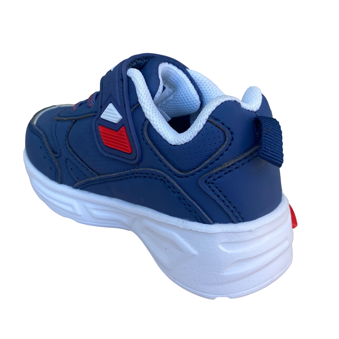 Champion scarpa da ginnastica con laccio elastico e velcro Low Cut Wave S32129 RBL blu-rosso