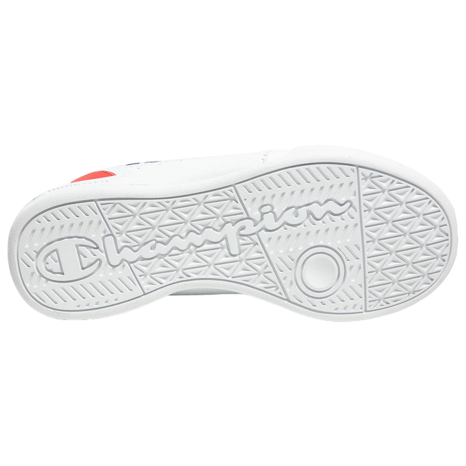 Champion scarpa sneakers da bambino con laccio elastico e velcro Low Cut Court S31924 bianco-blu