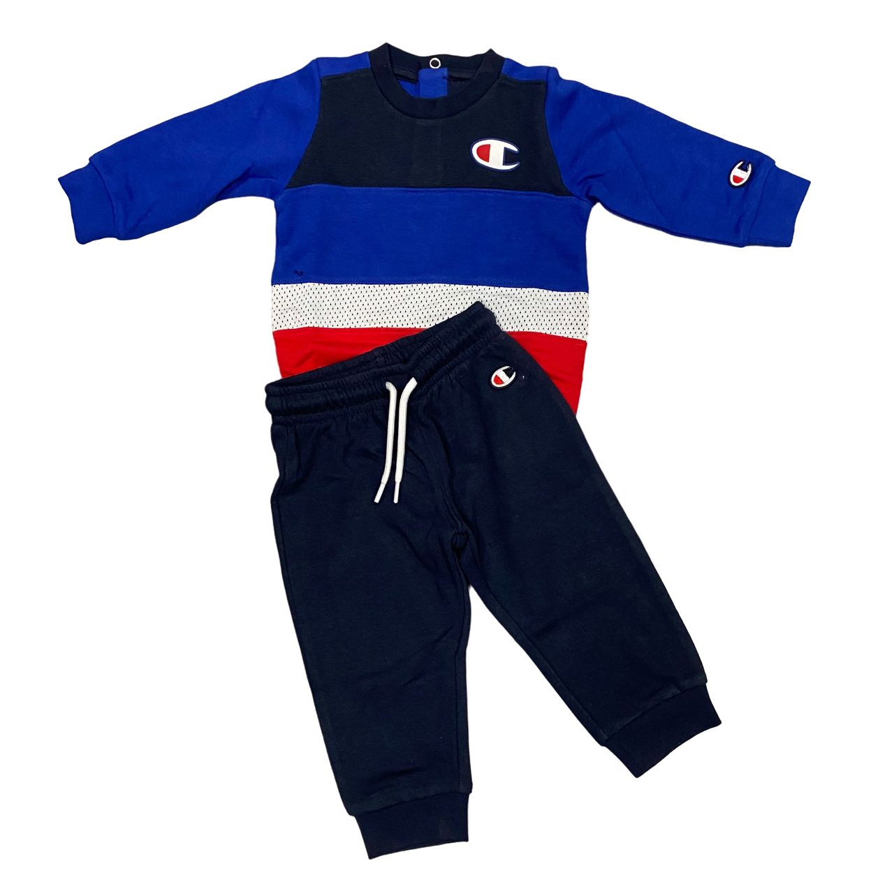 Champion tuta da bambino girocollo 306789 BS003 blu-rosso