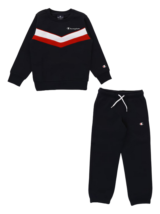 Champion tuta da ragazzo in cotone girocollo 306593 BS501 blu