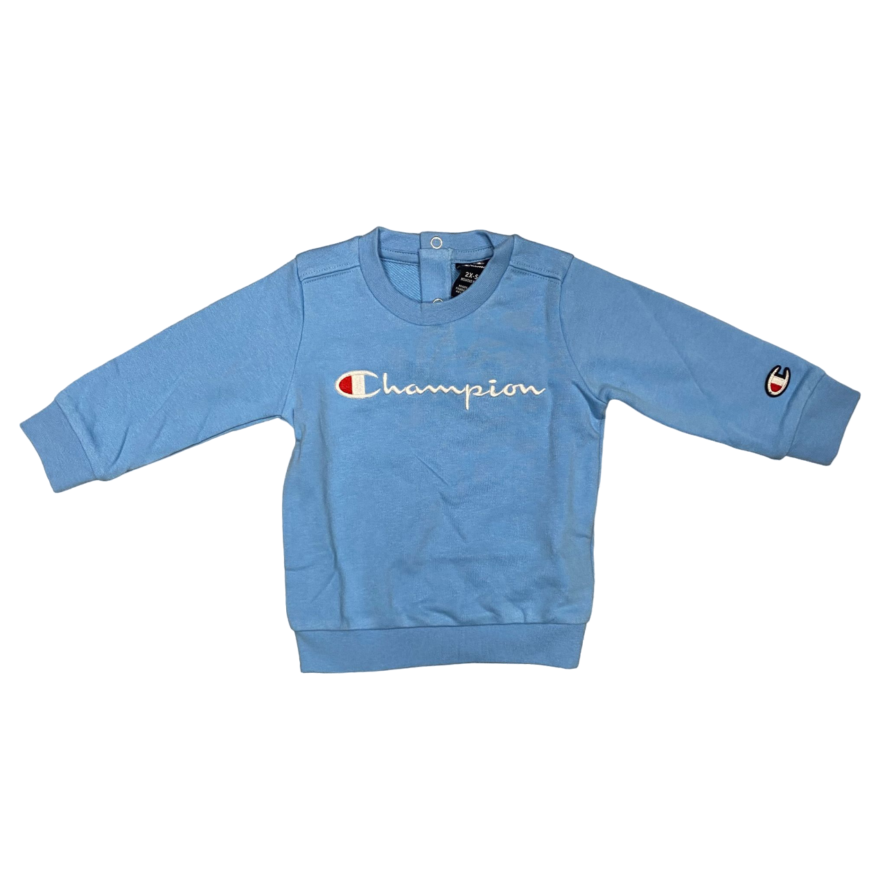 Champion tuta in cotone da bambino 306780 celeste nero