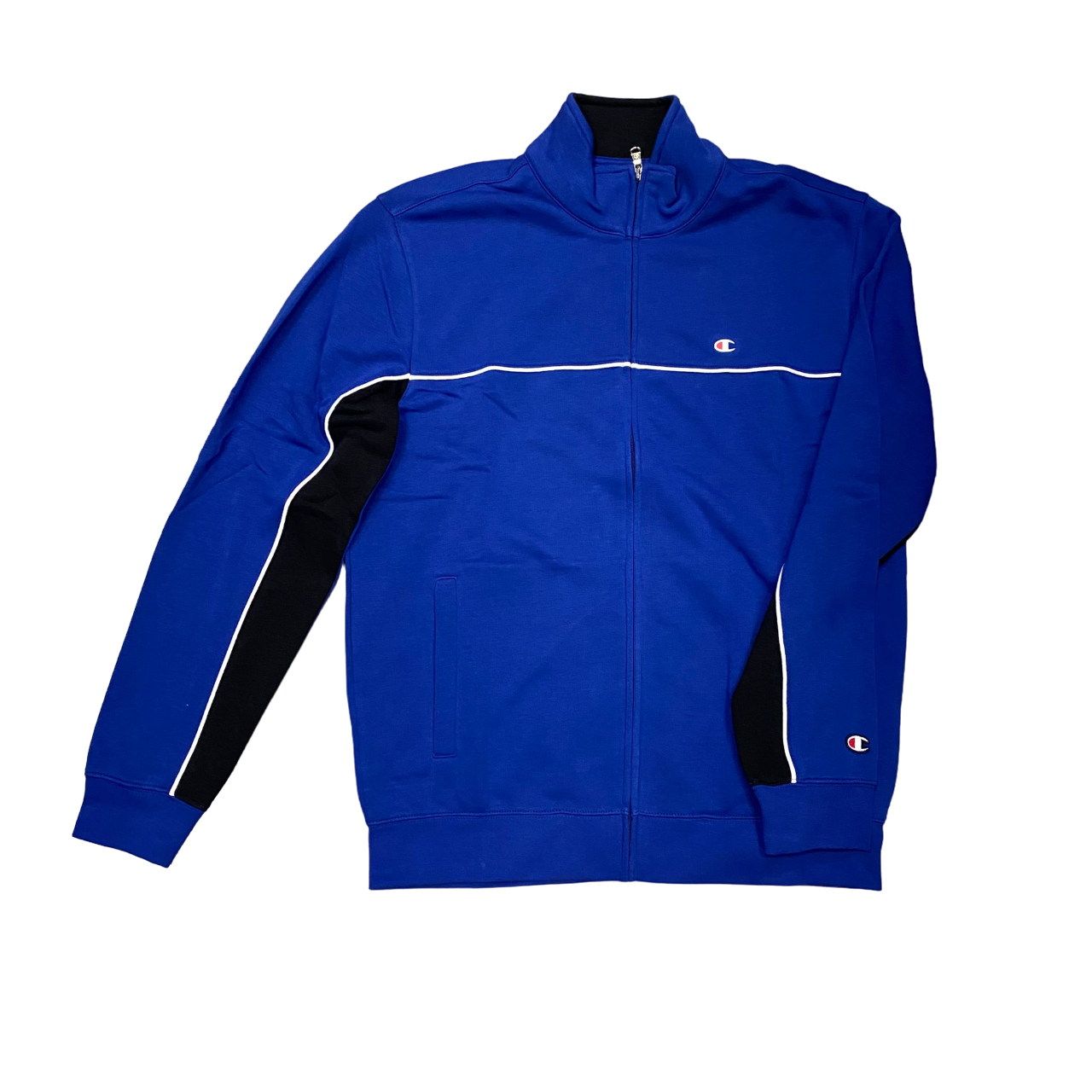 Champion tuta sportiva da uomo in cotone garzato 219942 azzurro blu