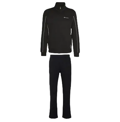 Champion tuta sportiva in cotone felpato da uomo 219393 KK001 nero