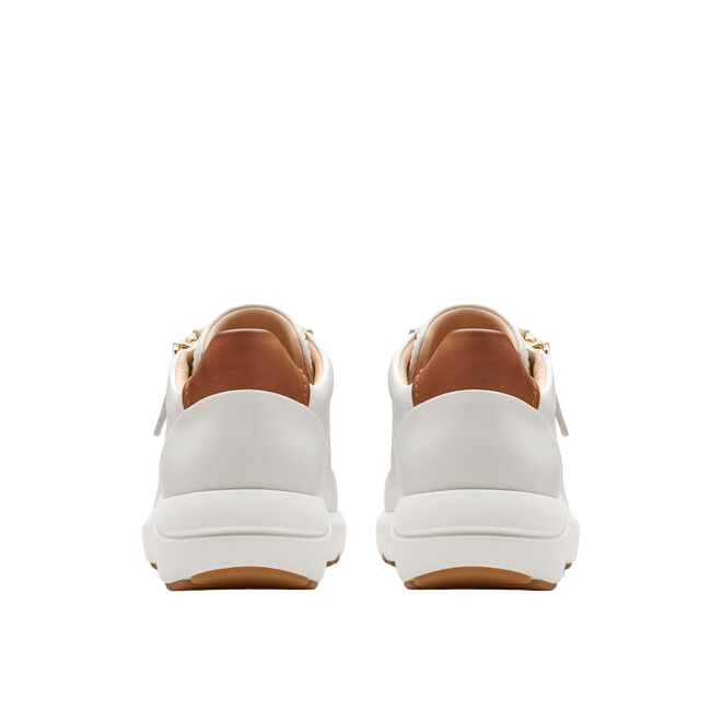Clarks scarpa casual da donna Tivoli Zip 176650 D bianco sporco