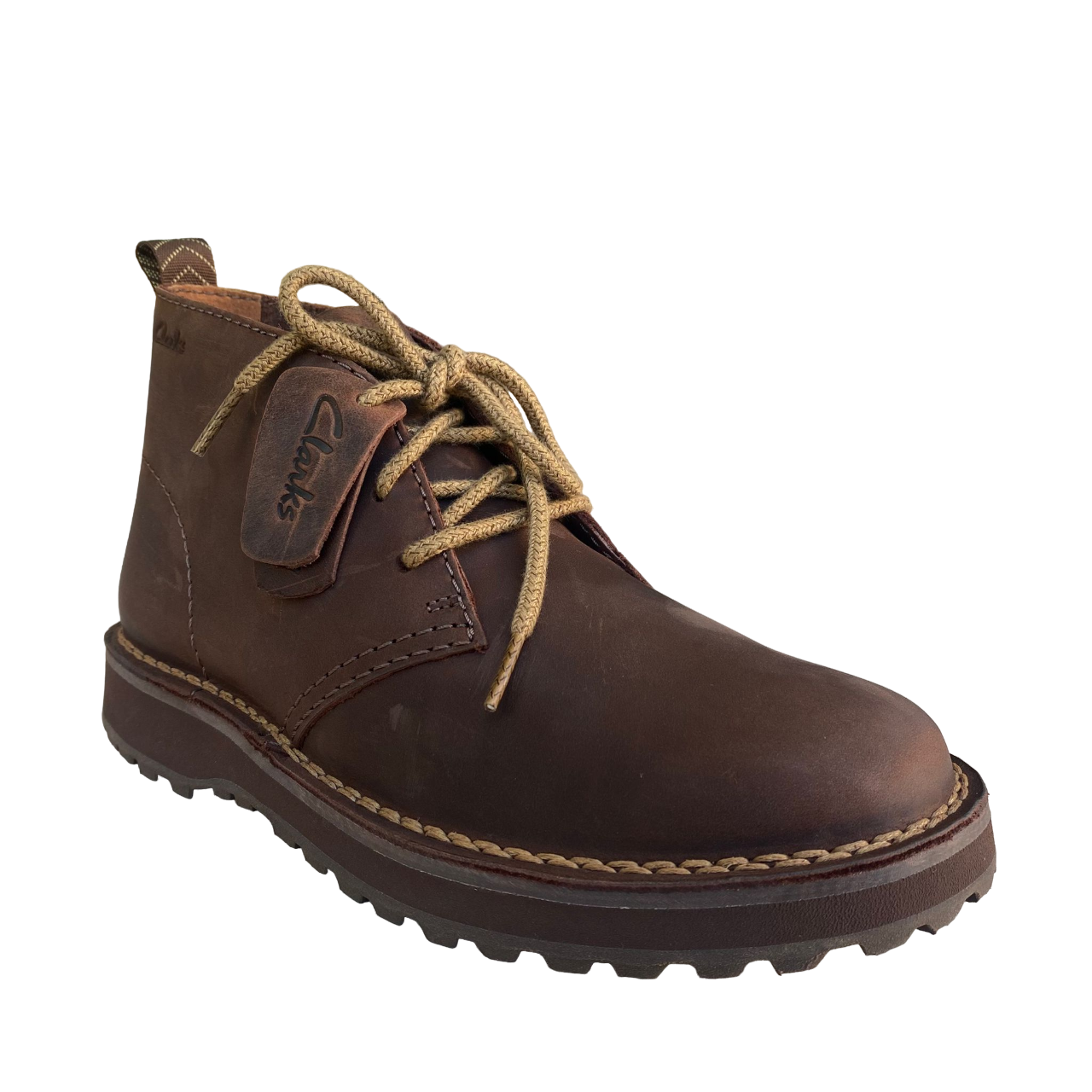 Clarks stivaletto Polacchino da uomo in pelle Solsbury DB 179717 marrone scuro