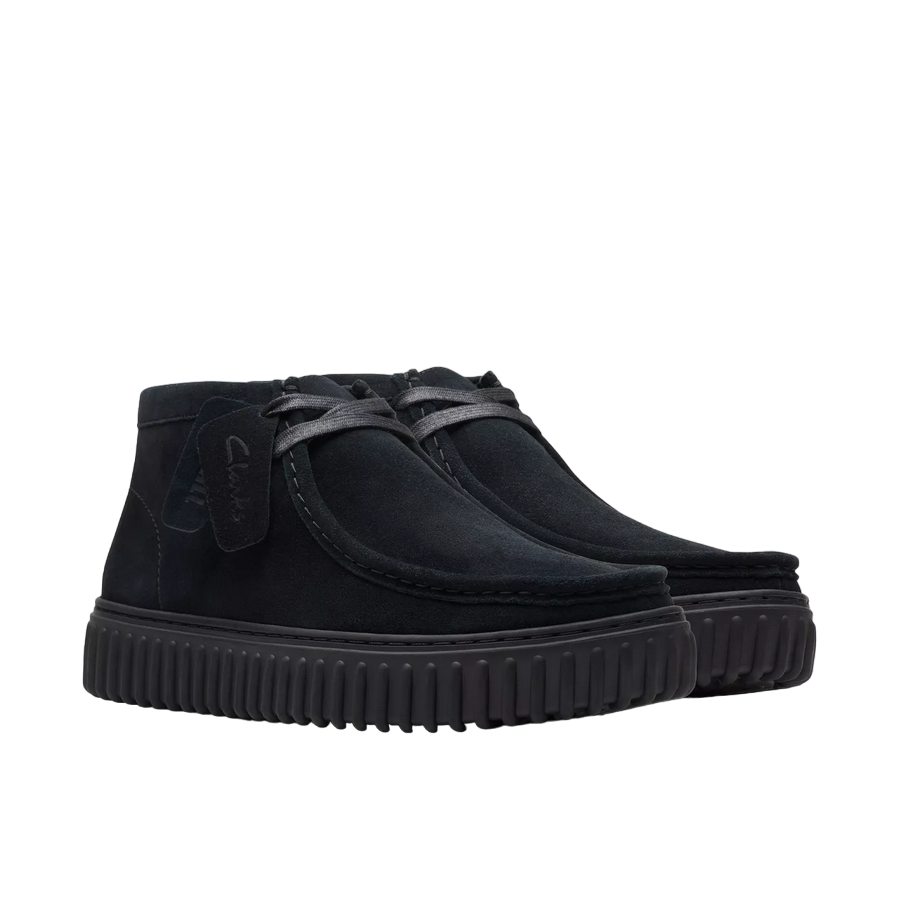 Clarks stivaletto in pelle scamosciata da uomo Torhill HI 173664 7 nero