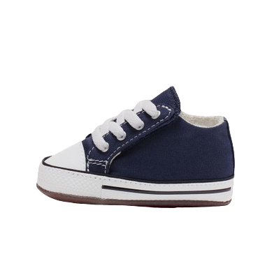 Sneakers Converse All Star Chuck Taylor Cribster Easy-On Infant 865158C blu per neonati in tela morbida, vista laterale