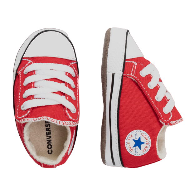 Sneakers Converse All Star Chuck Taylor Cribster Easy-On Infant 866933C rosse per neonati in tela morbida
