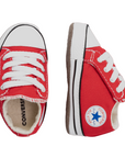 Sneakers Converse All Star Chuck Taylor Cribster Easy-On Infant 866933C rosse per neonati in tela morbida