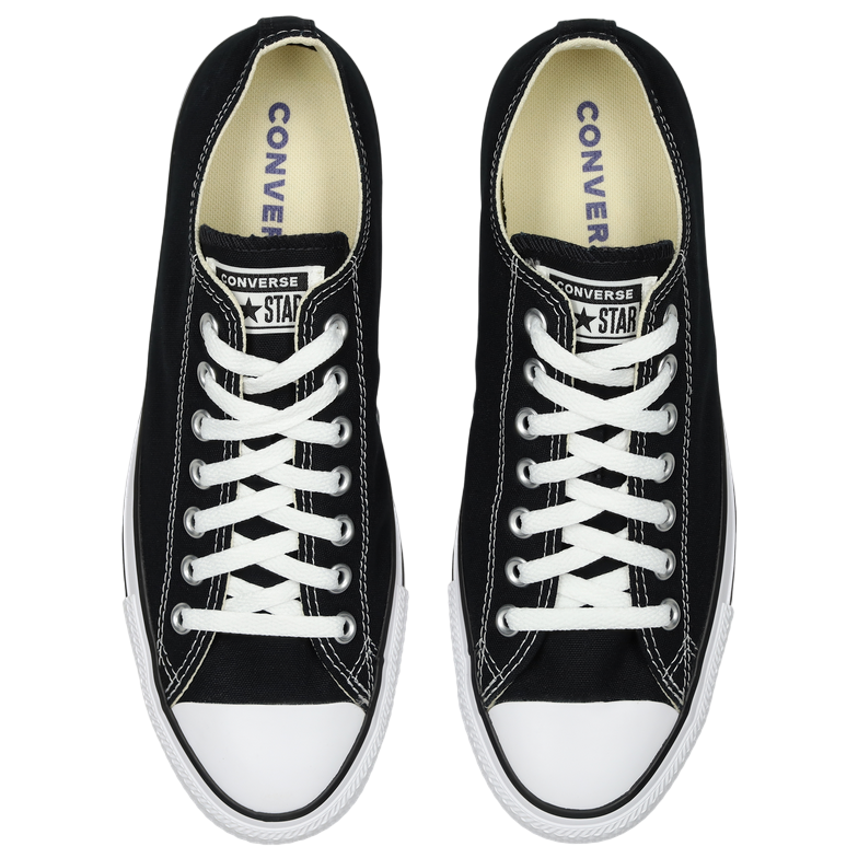 Dettaglio patch Chuck Taylor All Star OX M9166C, sneakers nere basse autentiche Converse