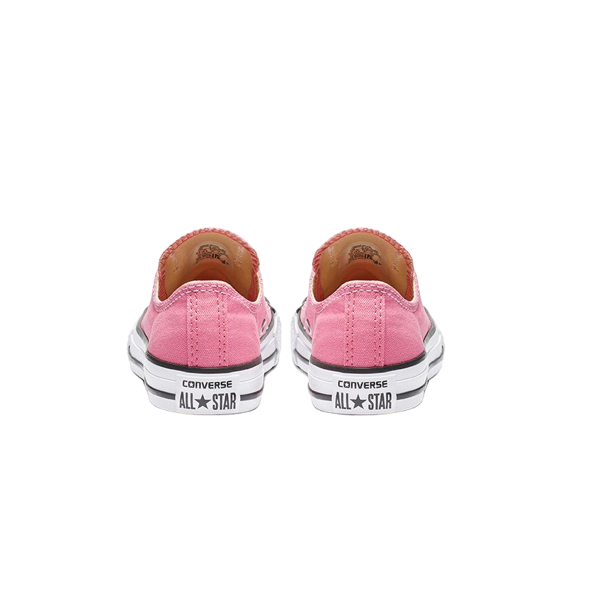 Sneakers Converse Chuck Taylor All Star OX 3J238C rosa per bambina junior in tela resistente, scarpe iconiche comode per il gioco e lo stile dei più piccoli, vista posteriore