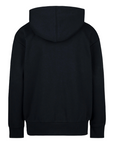 Felpa Converse 9CF391-023 nera con cappuccio e cerniera zip per bambino, hoodie in jersey confortevole con tasche a scivolo e taglio dritto per look casual sportivo, vista posteriore