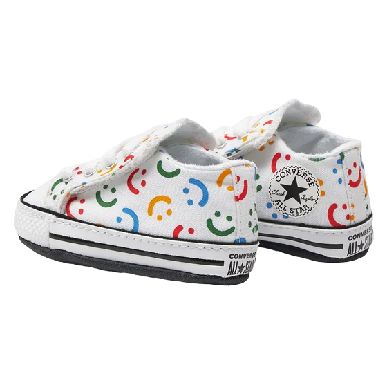 Converse scarpa da culla Chuck Taylor All Star Cribster Easy-On A06353C bianco-fantasia 4