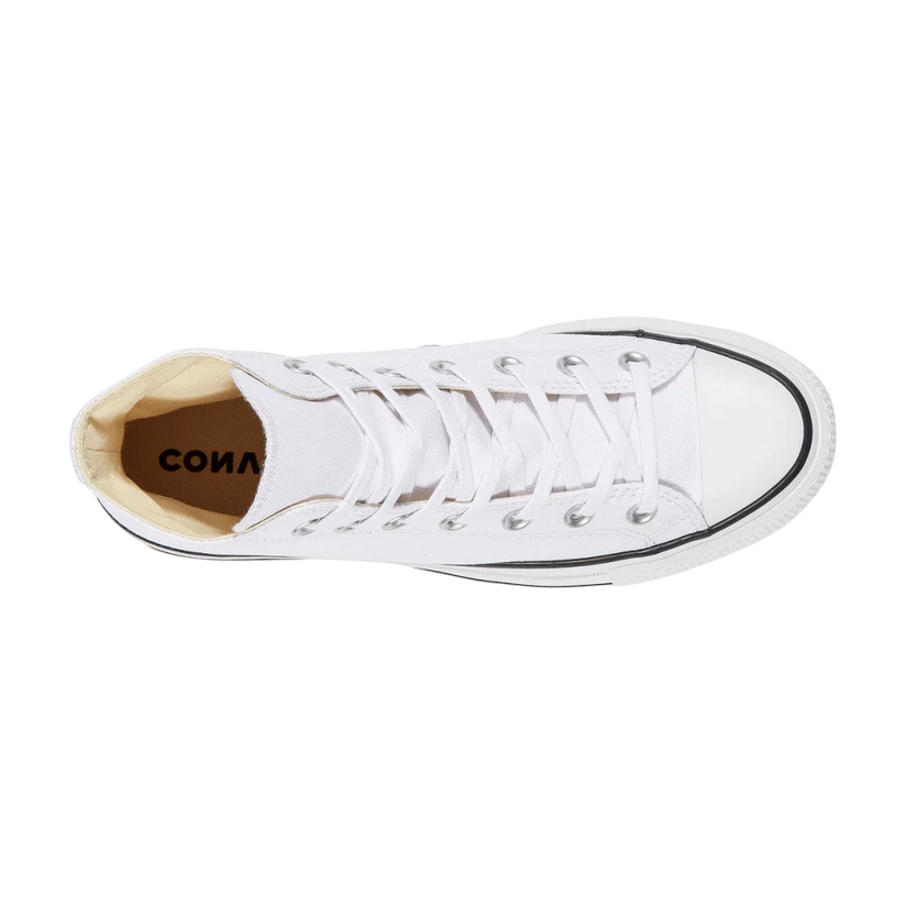 Converse women's canvas sneakers shoe with wedge Chuck Taylor All Star LIFT 560846C white