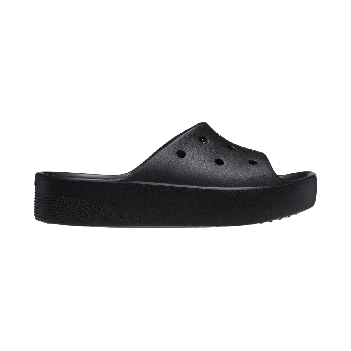 Crocs ciabatta con zeppa da donna Classic Slide 208180-001 nero