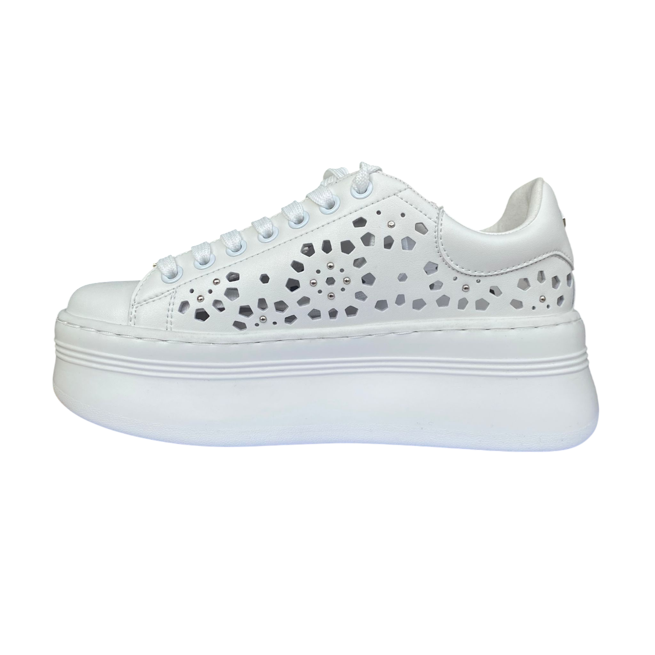 Cult scarpa sneakers con zeppa da donna Pearl 4425 bianco
