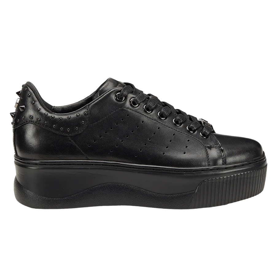 Cult scarpa sneakers da donna in pelle con borchie Perry 4236 nero
