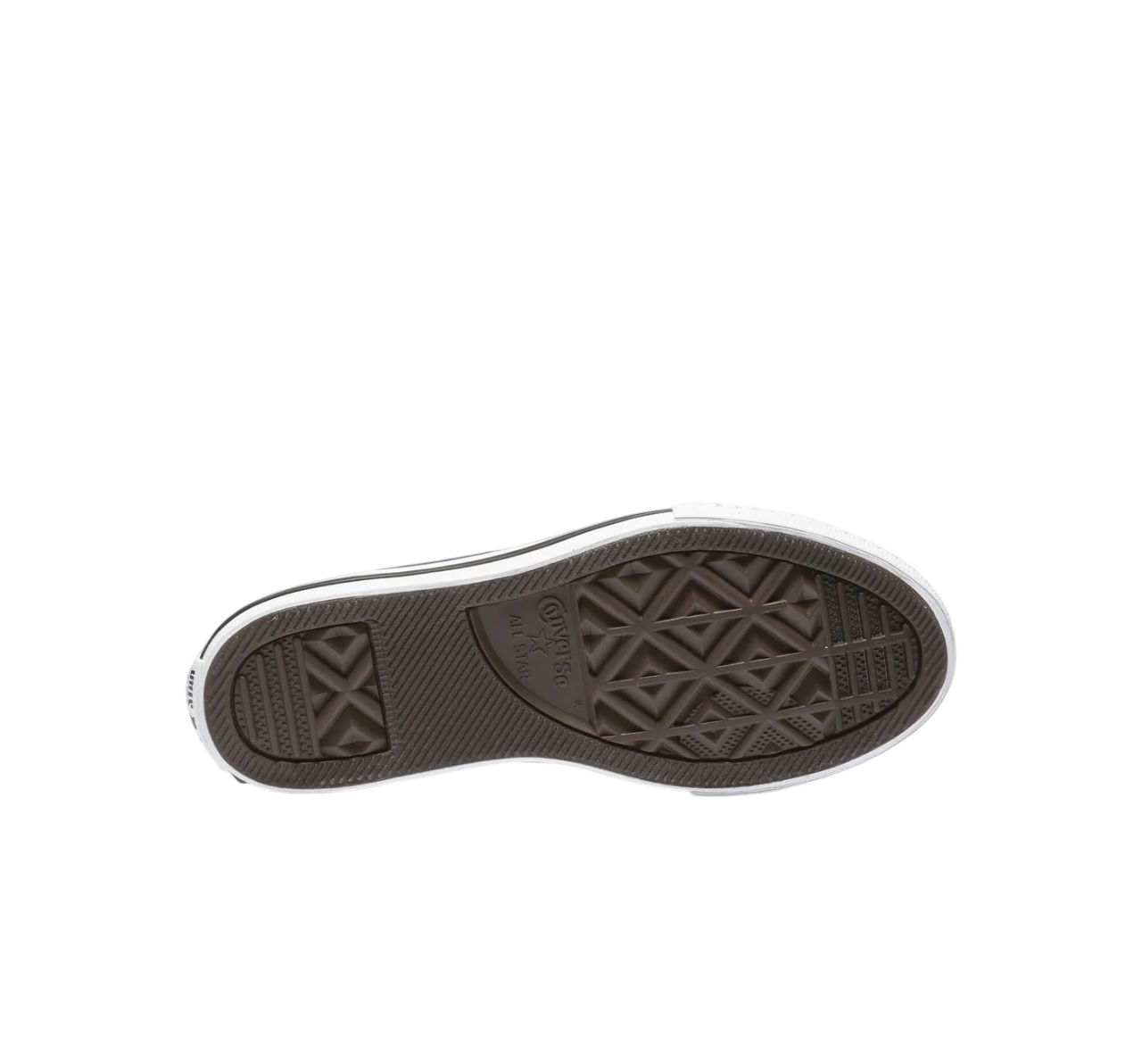 Dettaglio della suola iconica e logo Converse delle All Star Chuck Taylor junior per stile autentico e comfort quotidiano