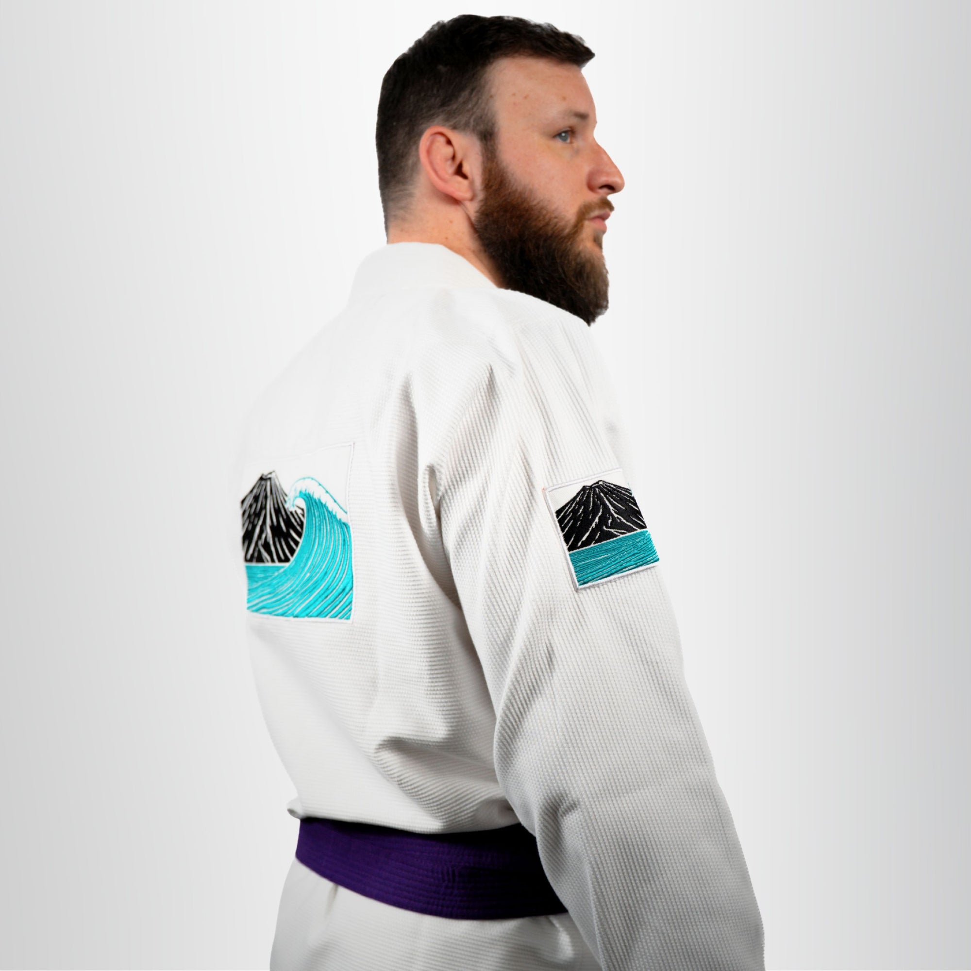 Ethnos Gi Kimono Eudaimonia Natural Way Bianco laterale posteriore