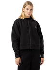 Felpa con cappuccio da donna Dickies Oakport nera con cerniera intera e tasche marsupio