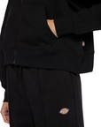 Vista laterale felpa con cappuccio Dickies donna Oakport DK0A4Y1ZBLK