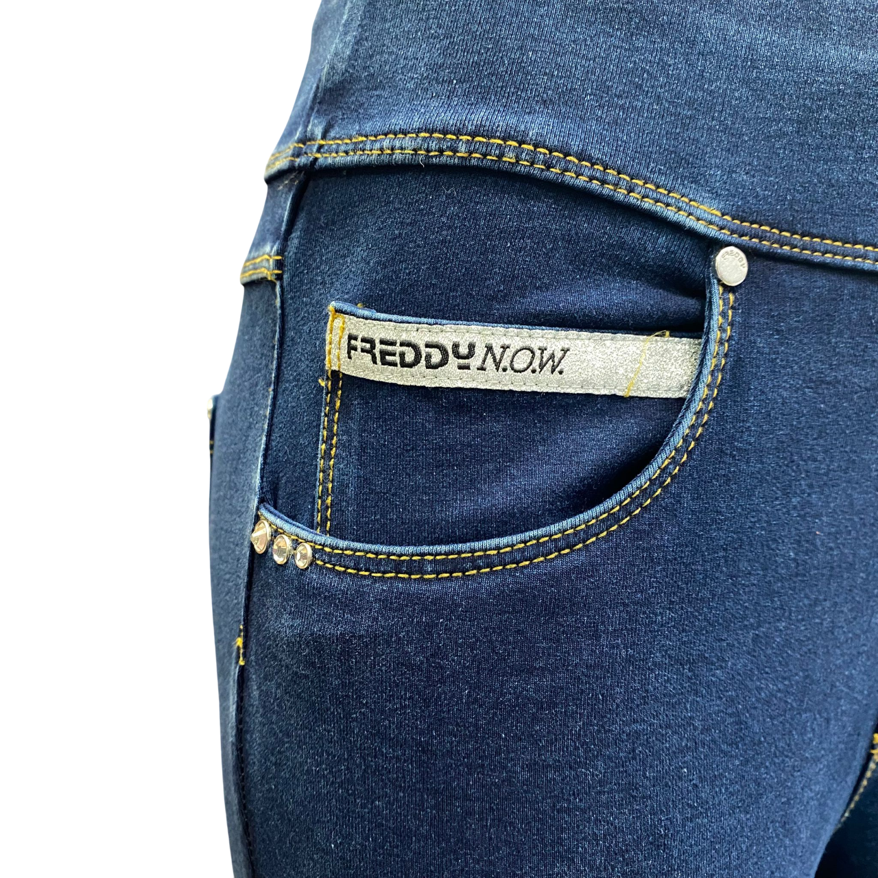 Freddy pantalone sportivo da donna aderente NOWY1MC002 J0Y blu scuro