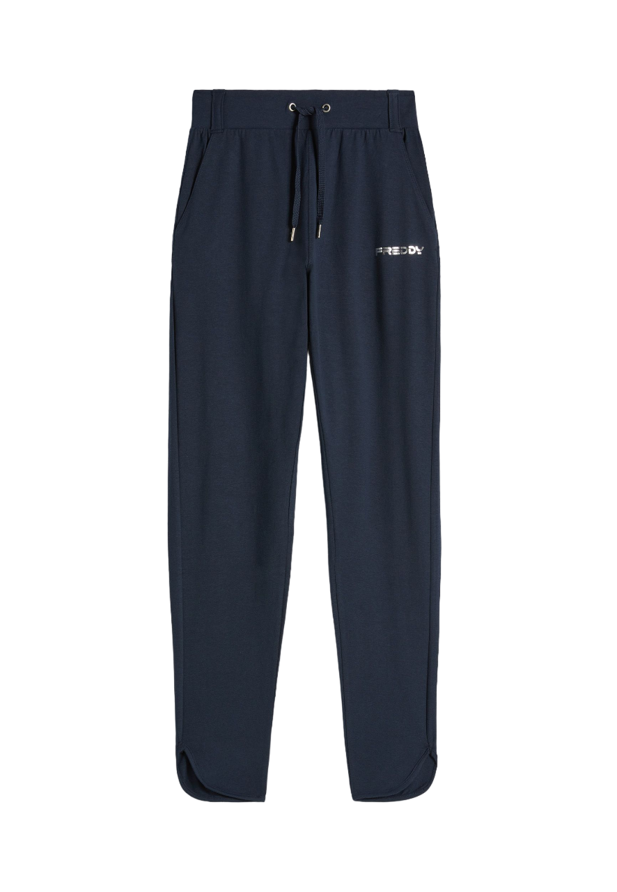 Freddy pantalone sportivo da donna con fond stondato S4WBCP20 B94 blu