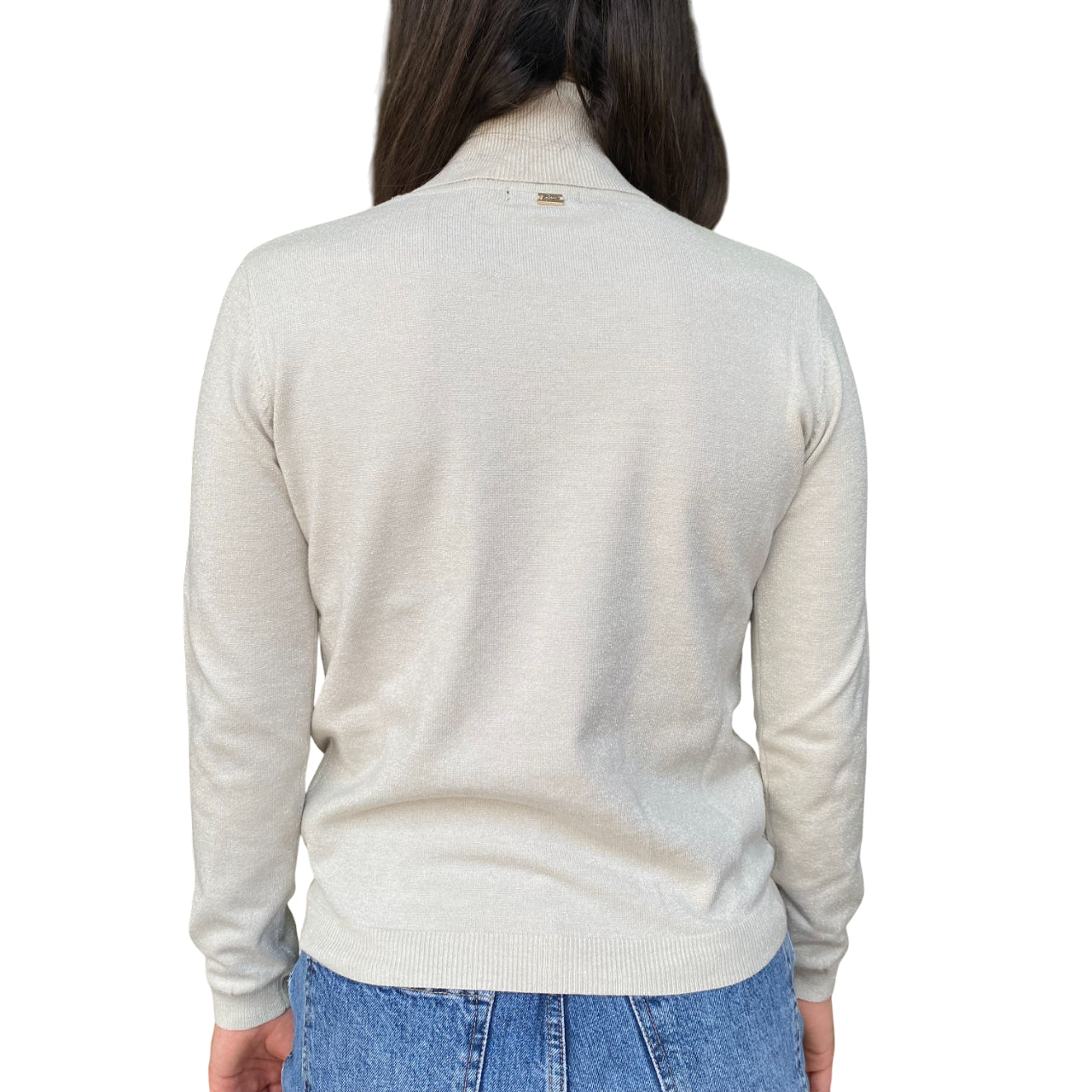 GRIFFAI Maglia Lurex Donna DGF5598 Beige - retro