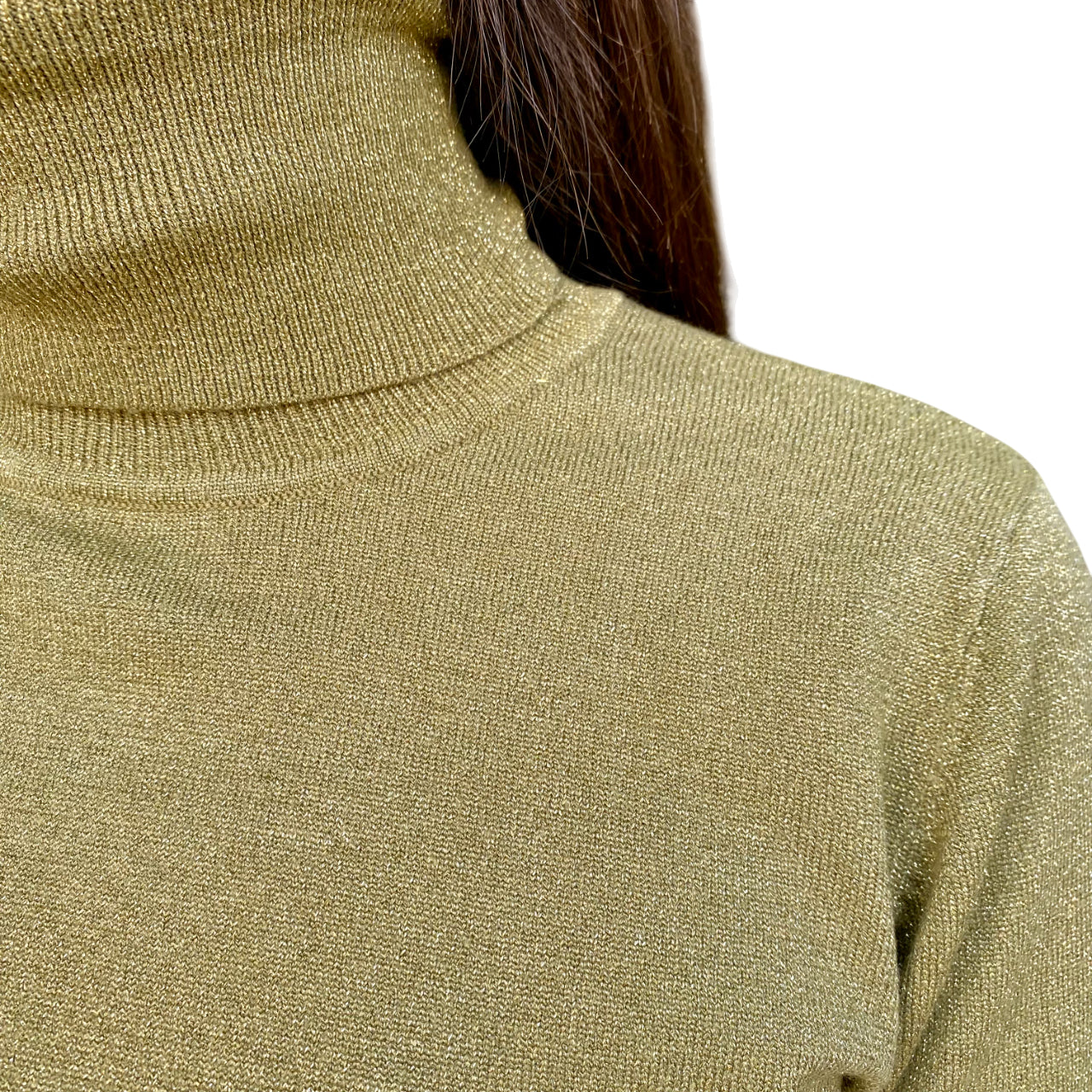 GRIFFAI Maglia Lurex Donna DGF5598 verde - dettaglio