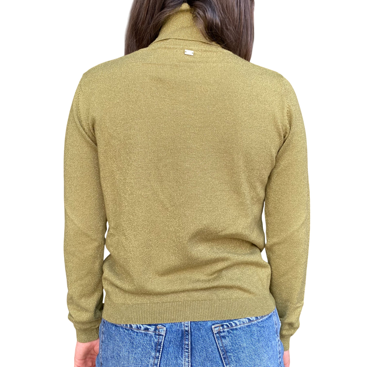 GRIFFAI Maglia Lurex Donna DGF5598 verde - retro