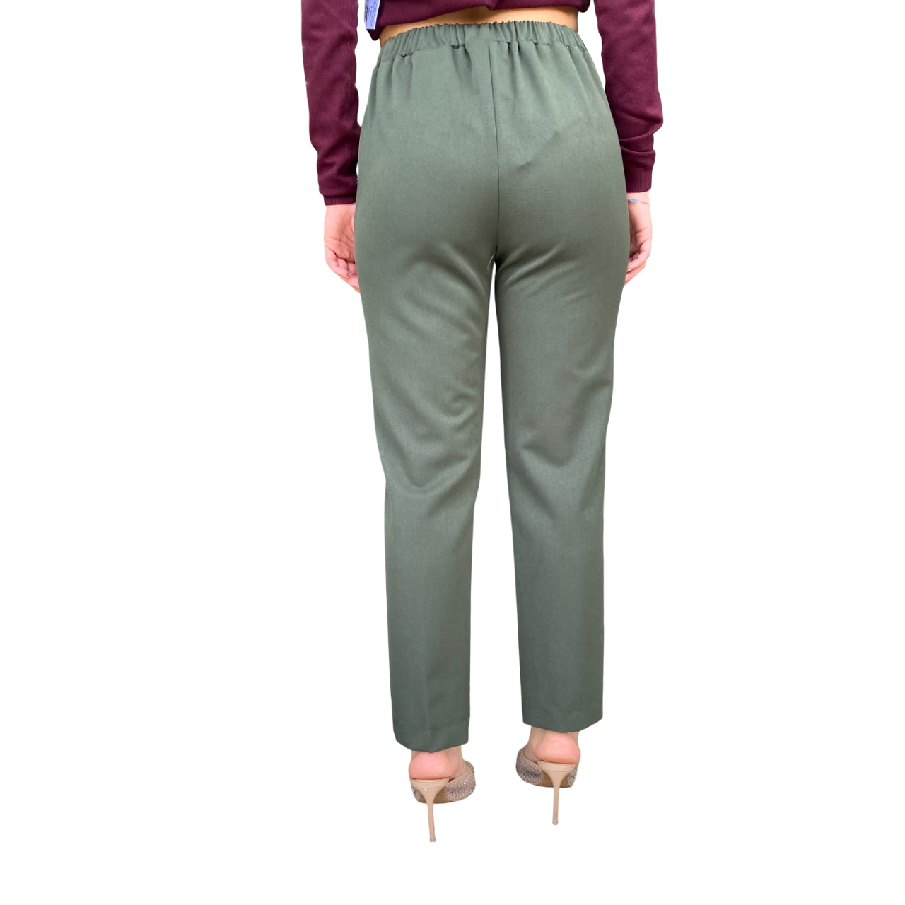 Gaudì Pantalone Donna con Laccetto Verde 521DB25030 2502 - retro