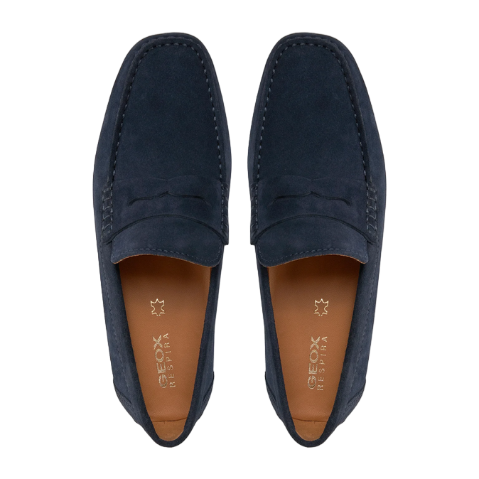 Geox Men's moccasin shoe in suede Kosmopolis + Grip U35CFB00020C4064 blue