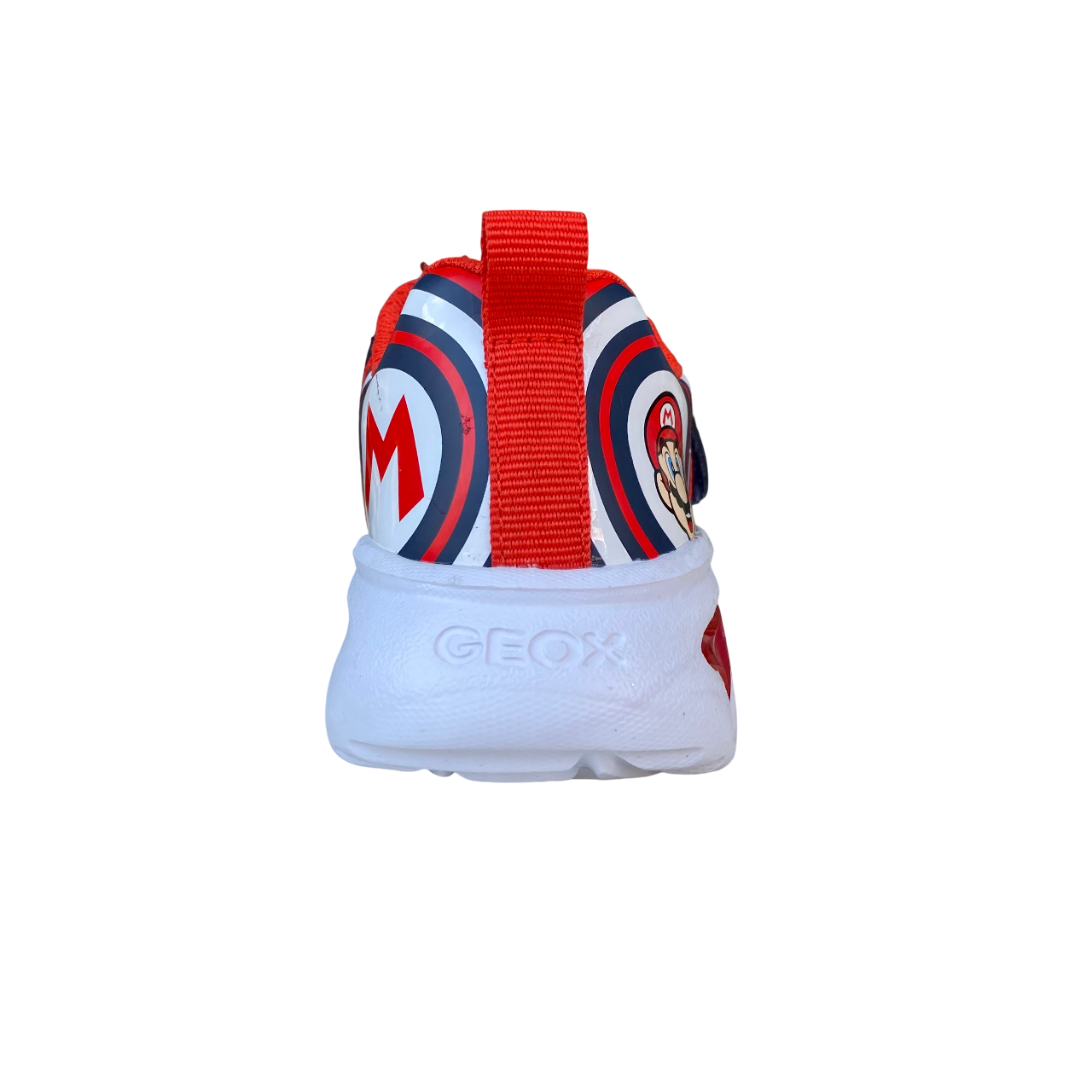 Geox scarpa da ginnastica da bambino con laccio elastico e velcro Assister J55DZB 02A54 C0735 blu-rosso