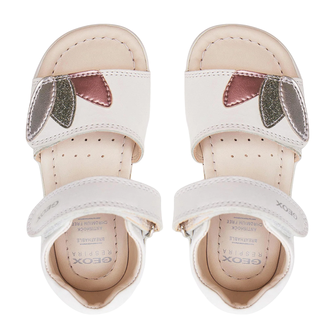 Geox girl's sandal with strap Alul B451YB085NFC0007 white silver