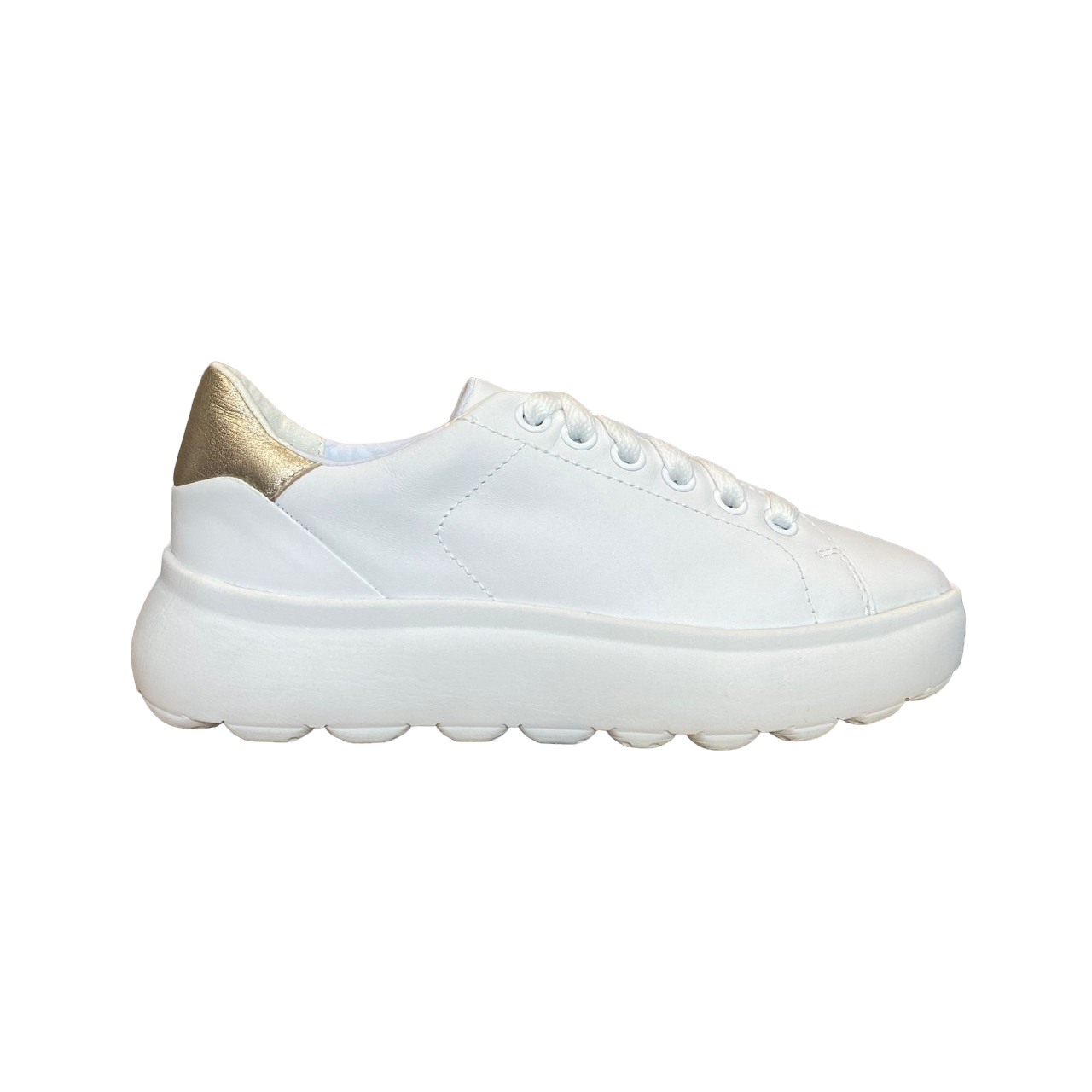 Geox scarpa sneakers Spherica D35TCB bianco oro